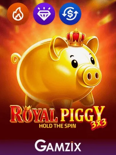 3x3 Royal Piggy Hold the Spin slot by Gamzix — Crown Dragon Train
